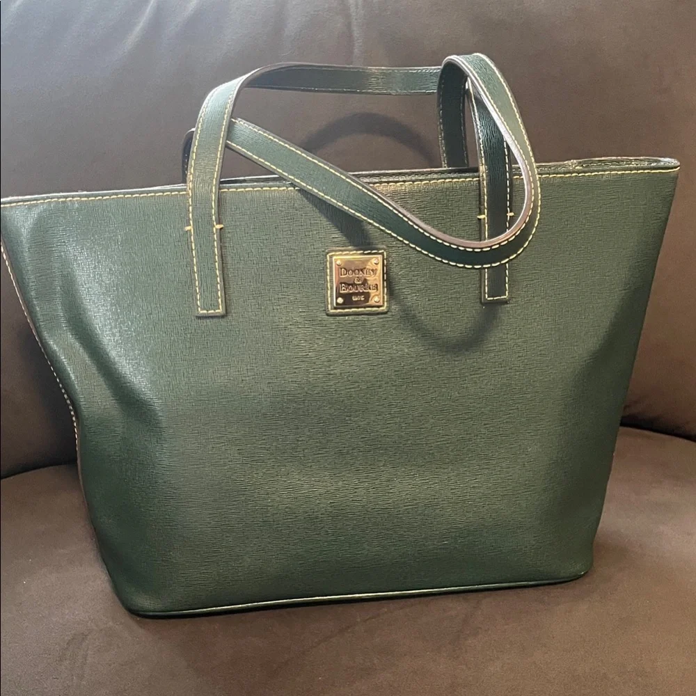 Dooney & Bourke Forest Green Tote - Picture 1 of 5